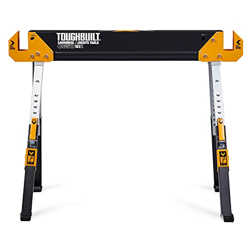 ToughBuilt Folding Sawhorse/Jobsite Table Sturdy, Durable