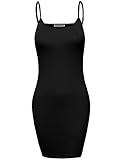 FPT Womens Basic Spaghetti Strap Extra Long Fitted Tunic Top
