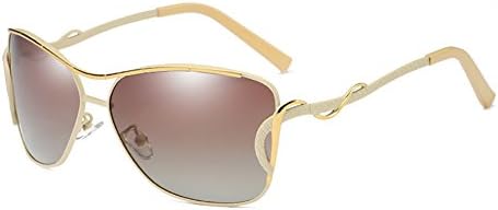HDCRAFTER Fashion Women Outdoor UV400 Polarized Cat Eye Sunglasses Metal Frame