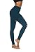 DIBAOLONG Womens High Waist Yoga Pants Cutout Ripped Tummy Control Workout Running Yoga Skinny Leggings Navy Sthumb 2