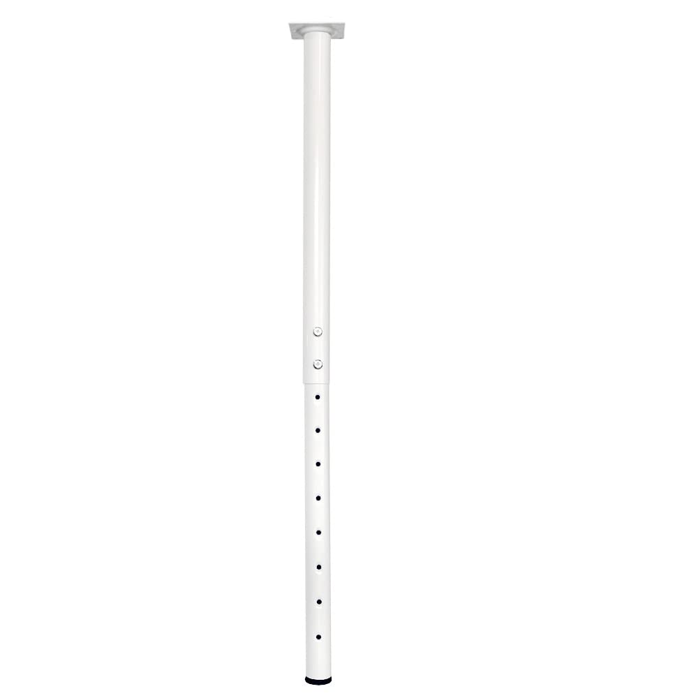 QLLY Adjustable Metal Table Leg 60-100cm / 24-40 inch, Home Office DIY Desk Leg, (1, White)
