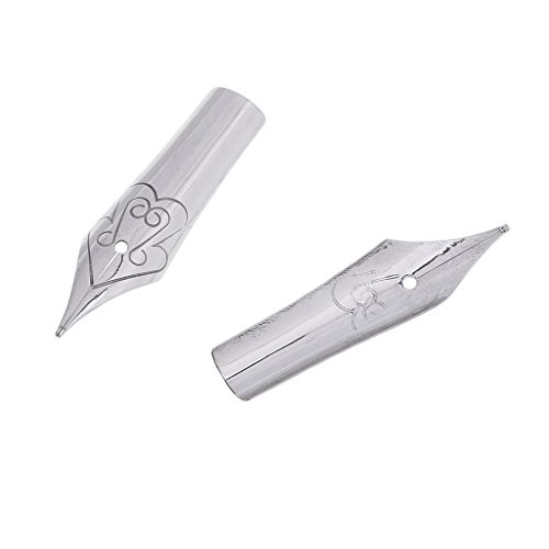 image for D DOLITY 10 Pieces Universal Fountain Pen Tips Replacement Nibs Letter