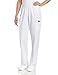 ScrubZone Women's Full Elastic Waist Cargo Scrub Pant, White, 3X-Large