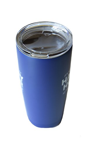 Lake Tumbler - 20 oz Stainless Steel Insulated Tumbler with Clear Lid -It's Always Happy Hour at the Lake
