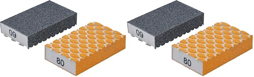 BGS DIY 80811 | Schleifschwamm-Satz | K 60, 80 | 2-TLG. (Packung mit 2)