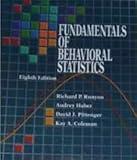 Fundamentals of Behavioral Statistics, Runyon, Richard P., 0070549850
