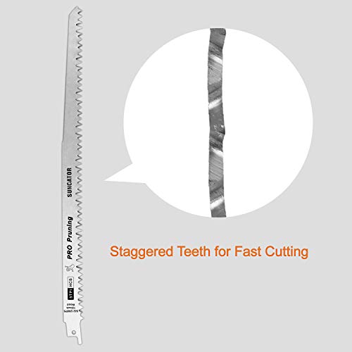 image for Reciprocating Saw Blades SUNGATOR 12-Inch for Wood Pruning, Super Hard