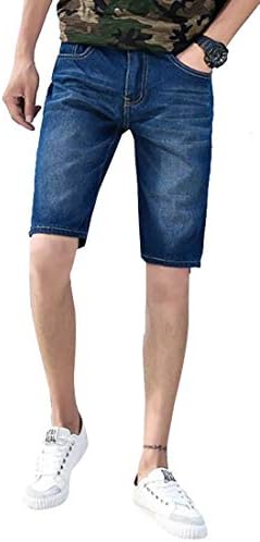 ChengZhong Men's Denim Short Slim Fit Cotton Jeans Pants Jeans Short