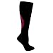 MadSportsStuff Softball Socks with Stitches Over the Calf (Black/Red, Medium)