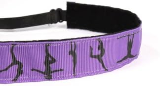 Mavi Bandz Adjustable Non-Slip Fitness Headbands Gymnastics Gymnast Tumbling - Purple