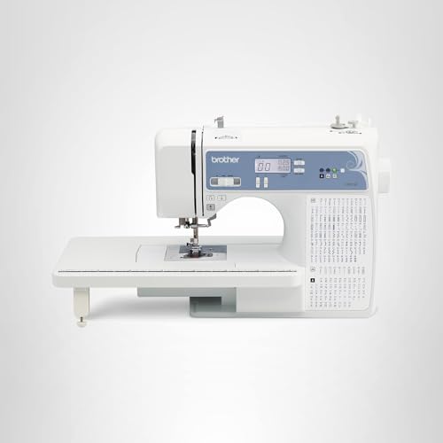 Brother Sewing and Quilting Machine, Computerized, 165 Built-in Stitches, LCD Display, Wide Table, 8 Included Presser Feet, White, 20x12x17