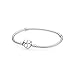 Pandora Bracelet Sterling Silver w/ Heart Clasp 20cm/7.9
