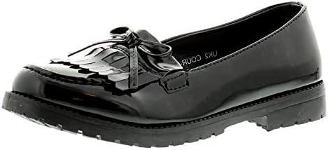 Miss Riot Ayla Girls School Shoes Black/Patent - Black/Patent - UK Sizes 1-13