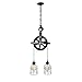 West Ninth Vintage Iron Barn Pulley Light | Black