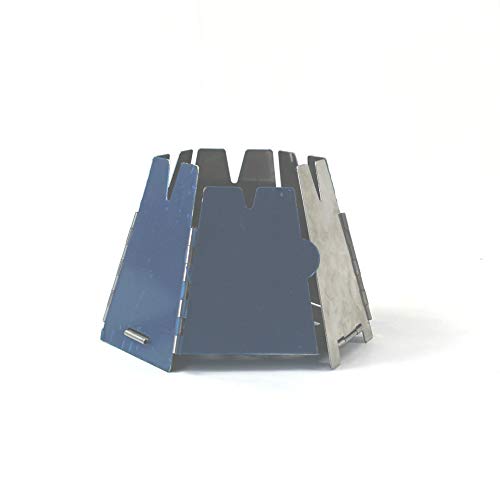 Aoligei Camping Stove,Folding Wood Stove, Portable Compact Stainless Steel Lightweight Stove Outdoor Picnic BBQ Backpacking Camping Wood Burning Stove Alcohol Burner Pocket Stove