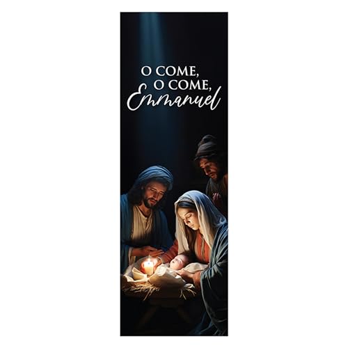 Christian Brands Christmas Banner – Shepherd “O Come Let Us Adore Him” Church B…