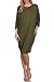 Pastel by Vivienne Women's Side Draped Dolman Sleeves Dress