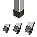 uxcell Furniture Angle Iron Foot Pads L Shaped Rubber Leg Covers Protectors 40 x 40mm 10 Pcs Black