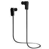 Wireless Earbuds, Jarv NMotion ADVANCE Sports Bluetooth Headphones w/ Secure Fit, HD Sound, Microphone and 6 Hours of Run Time - Black