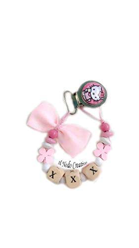 Cadena de chupete Hello Kitty | nombre adaptable: Amazon.es: Handmade