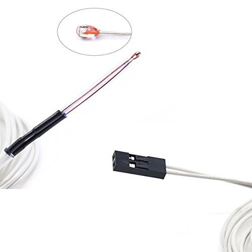 3Pcs NTC 3950 100K Thermistor with 1 Meter Wiring and Female Pin Head + 3pcs 12V 40W 620 Ceramic Cartridge Heater for 3D Printer Heatbed or Hot End