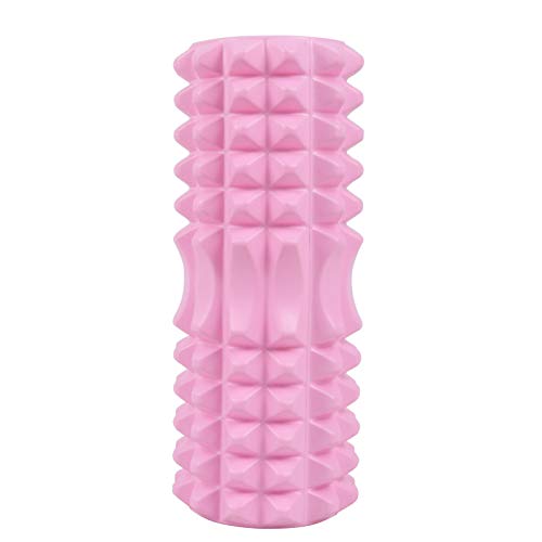 Ljingzhui Extended mace Yoga Stick About 45CM Foam Shaft Hollow Roller Column Pink