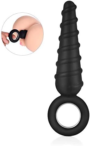 Silicone an~al Bu~tt P~lu~g-Trainer Pro~STA~te Ma~ssage for Male Female and Beginner Black