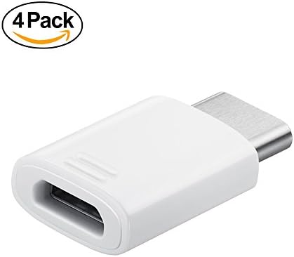 ElloGear OEM Samsung Micro USB Adapter Connector To USB Type-C for Micro USB Cables Samsung Galaxy S8 S8 Plus Note 7 Note 8 Macbook and Other Devices (4 Pack)