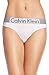 Calvin Klein Women's Iron Strength Thong Panty, White, Small