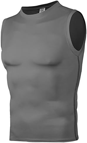 Men's Compression Shirt Tank Tops Undershirts Running Dry Cool Baselayer Sleeveless Workout Gym