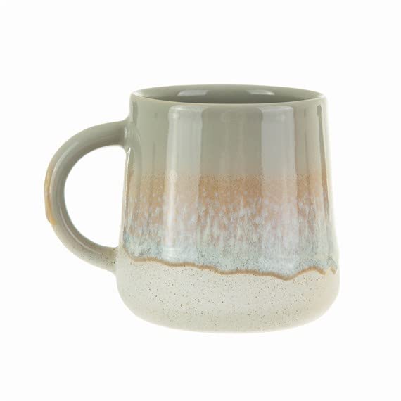 Sass & Belle Mojave Glaze Grey Mug - Ceramic Coffee Mug and Tea Cup with Artisan Finish Stylish Home Decor Kitchen Accessory Designed by Sass and Belle