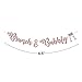 Rose Gold Glitter Brunch & Bubbly Banner Sign Garland Pre-strung for Bridal Brunch Shower Bachelorette Party Champagne Bubbly Bar