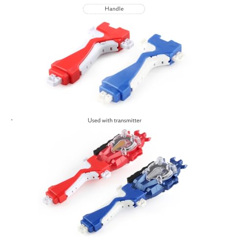 Battling Tops Box Set, Burst Gyro Toys 12 Spinning Tops + 2 Launchers + Stickers Combat Battling Game with Portable Box Gift for Kids Children Boys