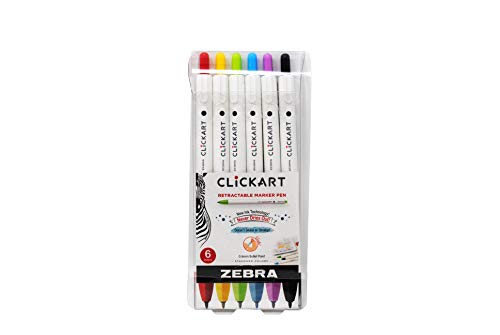 Zebra Pen Click Art Retractable Marker Pen, Fine