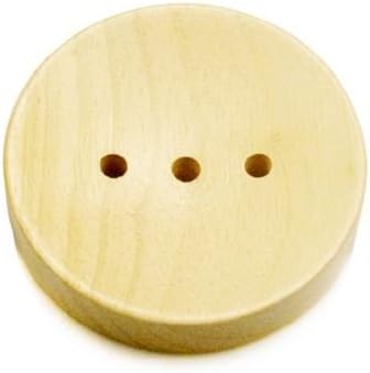 Soap Dish Wood Soap Holder Bathroom Deck Wood Beauty Soap Dish Have Three Hole Rond Dry Quickly Design 9x9cm 1pcs