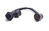 Black Type 1 Splitter 9pin J1939 Y Cable J1939 9pin for Truck GPS ELD