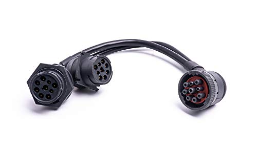 Black Type 1 Splitter 9pin J1939 Y Cable J1939 9pin for Truck GPS ELD