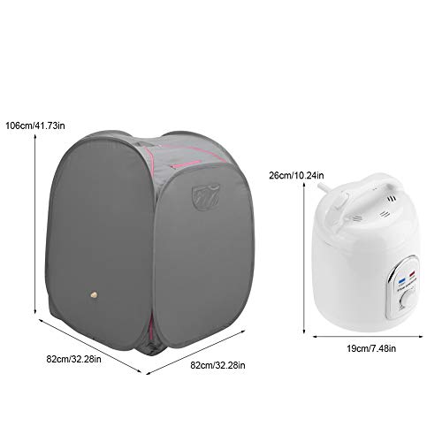Asixx Steam Sauna, 1.5L Sauna Steamer or Portable Personal Steam Sauna,Home Spa 0-60 Minutes Timing Function,Capacity Up to 1800ml,Easy to Set up and Can Be Folded(US Plug) - Thumbnail 6