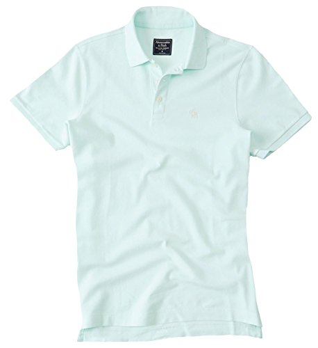Abercrombie Men s Stretch Icon Polo Shirt Tee, Size M, Light Blue (627161220)