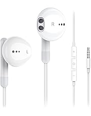 Wired Earbuds with Microphone, Kimwood in-Ear Earphones Headphones HiFi Stereo, Powerful Bass and Crystal Clear Audio, 3.5mm Headphone Plug for iPhone, iPad, Android Phones, MP3 4, Laptop, Computer