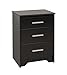 Prepac Coal Harbor Contemporary Tall Nightstand Side Table with 3 Drawers, Functional 3-Drawer Bedside Table 15.75