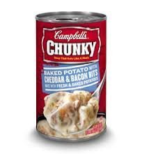 B’CAMPBELL’S CHUNKY BAKED POTATO WITH CHEDDAR & BACON...