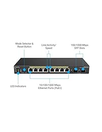 EnGenius Neutron ews2910p 8 Port Managed Switch PoE Gigabit, 61,6 W, Negro