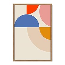 signwin Framed Canvas Wall Art Geometric Illustration Canvas Prints Home Artwork Decoration for Living Room,Bedroom - 16x24 inches