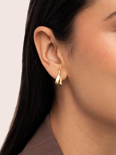 SINGULARU - Elisa Earrings. Brass with 18Kt Gold or Rhodium Plated Finish. Jewellery for Women