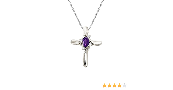 Amazon.com: 10k White Gold Amethyst and 