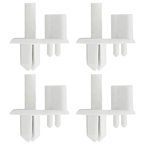 Rear Crisper Cover Support 241993001 Replacement Plastic Refrigerator Shelf Support (4 Pack) Compatible with Frigidaire, Kenmore Replaces 1513081,240350802