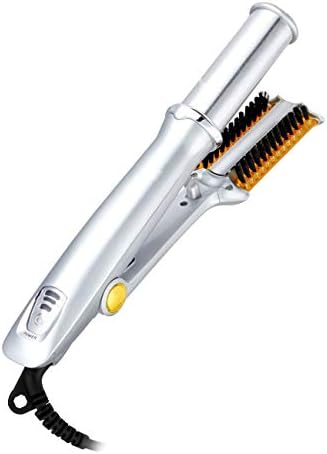 Professional 2in1 Curler Straightener, Wet To Dry Hot Rotating Iron Hair Brush， Hair Styling Salon by SAISZE (1)