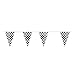 Tytroy Racing Pennant Flag Banners Black White Checkered Nascar Race Car Party Decor 100ft
