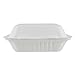 Houseables Take Out Food Containers, Takeout Clamshell Container, 100 Pack, White, 8x8 Inch, 3 Compartments,100% Disposable, Food Boxes to Go, Biodegradable Box, Restaurant Supplies, Microwavable